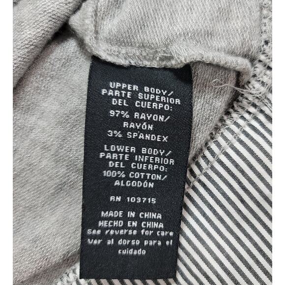 Zac & Rachel Gray Floral Print Layered Look Shirt Medium Long Sleeve Collard - Picture 4 of 6